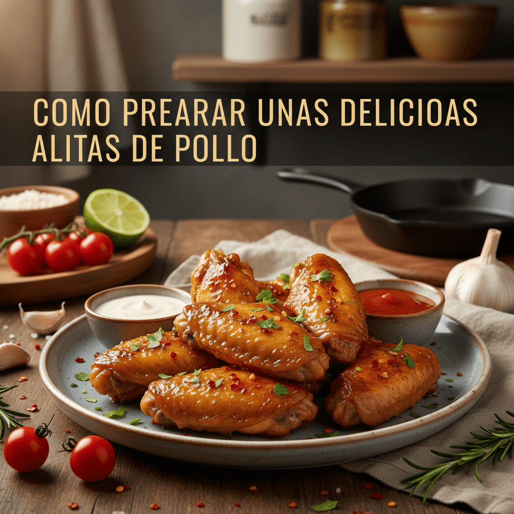 Como preparar unas Deliciosas alitas de pollo.