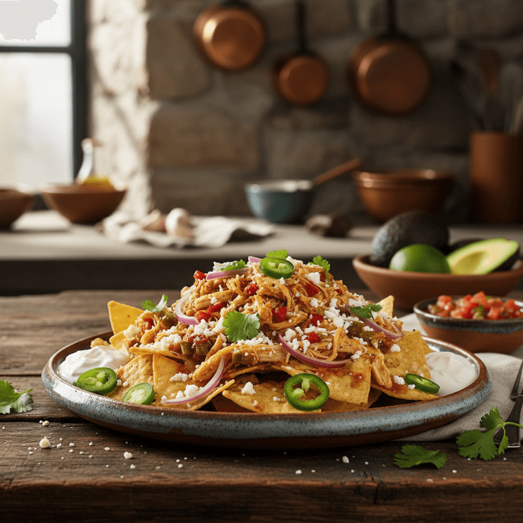 Delicioso Nachos De Pollo De Chile y Como Preparar.