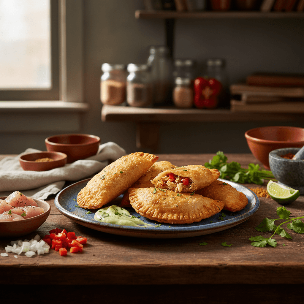 Empanadas de pollo crujientes y sencillas