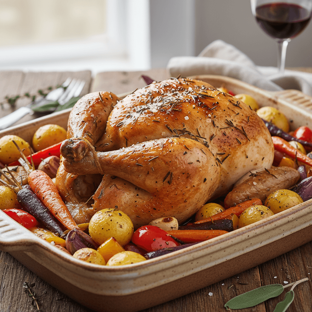 Pollo al horno con verduras: receta fácil y deliciosa